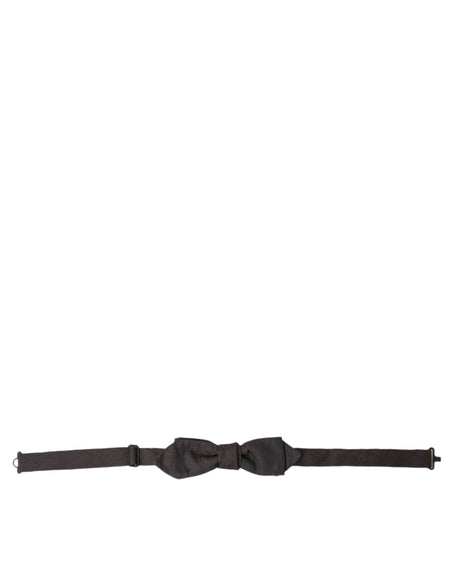 Dolce & Gabbana Brown Polyester Silk Adjustable Neck Men Papillon Bow Tie - Hilstor