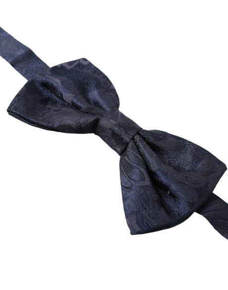Dolce & Gabbana Blue Silk Adjustable Neck Men Papillon Bow Tie - Hilstor
