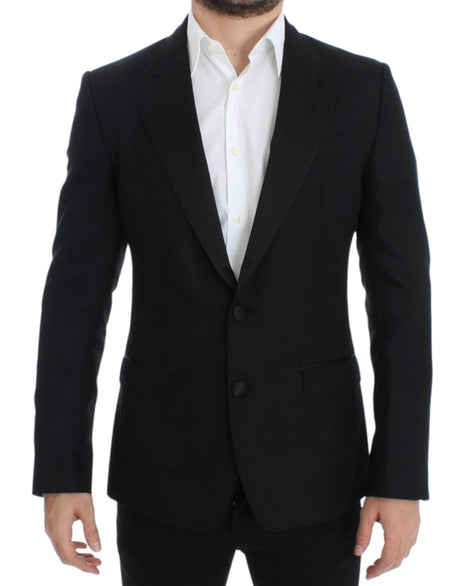 Dolce & Gabbana Black wool silk SICILIA blazer - Hilstor