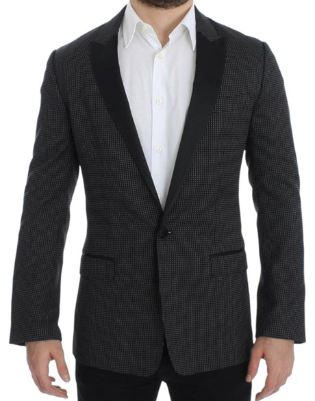 Dolce & Gabbana Black wool slim MARTINI blazer - Hilstor