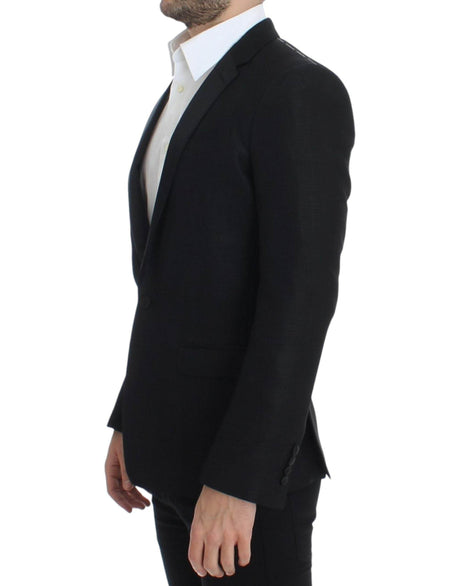 Dolce & Gabbana Black wool MARTINI slim blazer - Hilstor