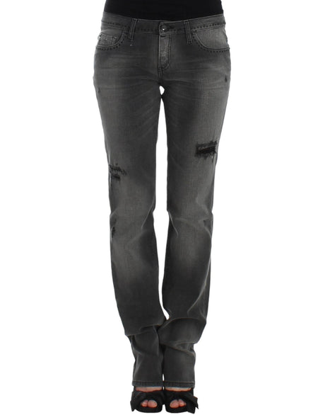 Costume National Gray straight leg jeans - Hilstor