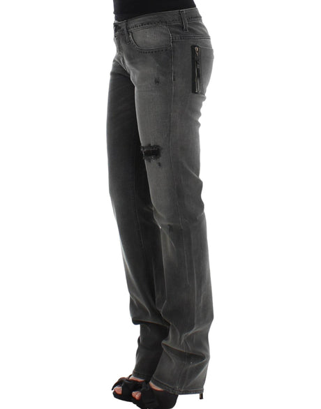 Costume National Gray straight leg jeans - Hilstor