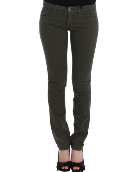 Costume National Green slim leg jeans - Hilstor
