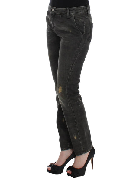 Costume National Gray distressed jeans - Hilstor