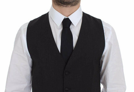 Dolce & Gabbana Gray Wool Stretch Dress Vest Jacket Blazer - Hilstor