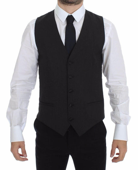 Dolce & Gabbana Gray Wool Stretch Dress Vest Jacket Blazer - Hilstor