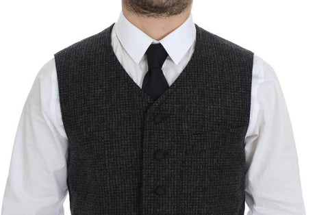Dolce & Gabbana Gray Wool Blend Vest Gilet Weste - Hilstor