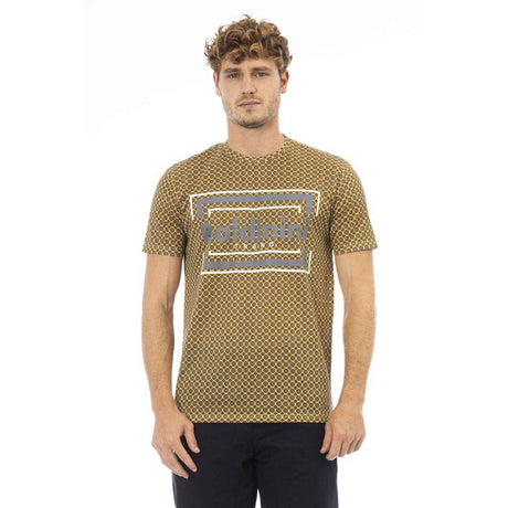 Baldinini Trend Gray Cotton Men T-Shirt - Hilstor