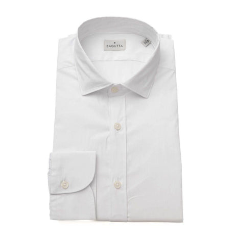 Bagutta White Cotton Men Shirt - Hilstor