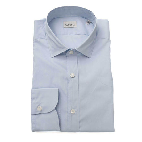 Bagutta Light Blue Cotton Men Shirt - Hilstor