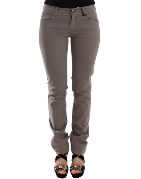 Ermanno Scervino Taupe Beige Slim Jeans Denim Pants Skinny - Hilstor