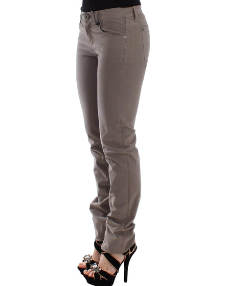 Ermanno Scervino Taupe Beige Slim Jeans Denim Pants Skinny - Hilstor