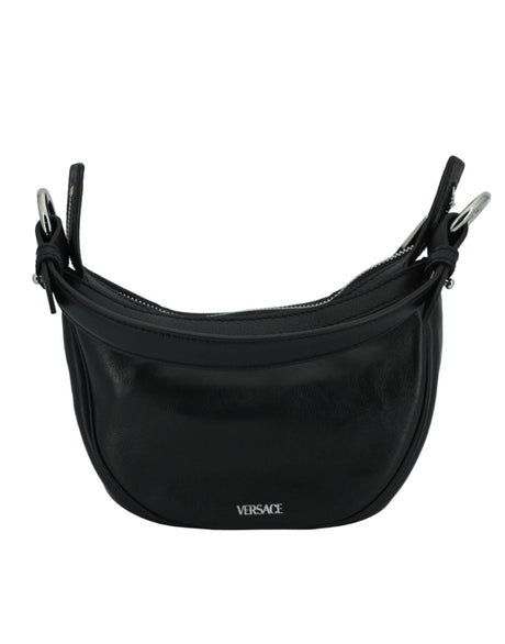 Versace Elegant Black Mini Hobo Shoulder Bag - Hilstor