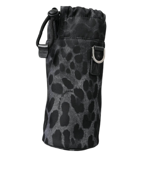 Dolce & Gabbana Black Leopard Round Slim Tote Bottle Cage Bag - Hilstor
