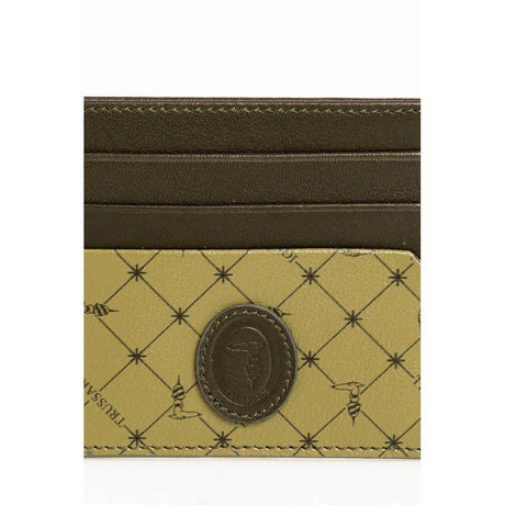 Trussardi Green Leather Men Wallet - Hilstor