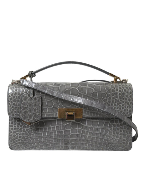 Balenciaga Gray Exotic Leather Medium Shoulder Hand Purse Bag - Hilstor