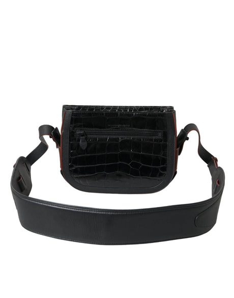 Balenciaga Black Exotic Leather Shoulder Crossbody Camera Bag - Hilstor