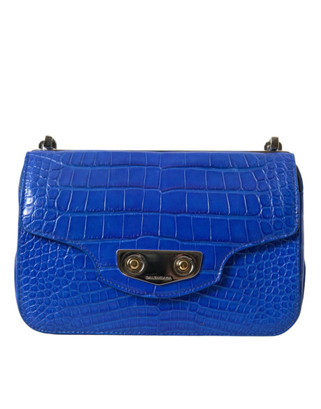 Balenciaga Blue Exotic Leather Neo Classic Purse Shoulder Handbag Bag - Hilstor
