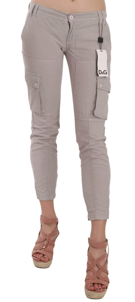 Dolce & Gabbana Casual Fitted Khaki Trousers Pants - Hilstor