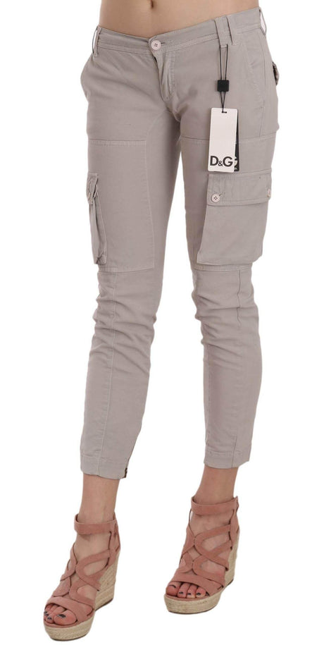 Dolce & Gabbana Casual Fitted Khaki Trousers Pants - Hilstor