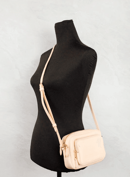 Burberry Small Branded Peach Pink Grainy Leather Camera Crossbody Bag - Hilstor