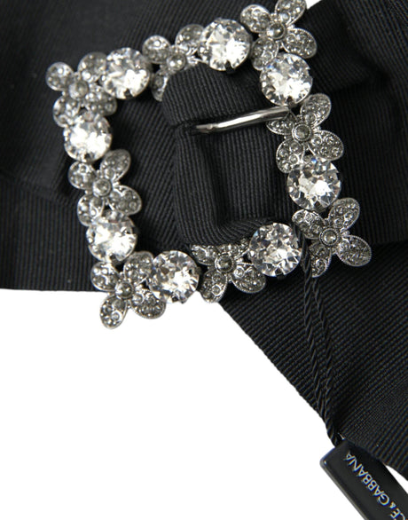 Dolce & Gabbana Black Swarovski Crystal Embellished Hair Clip - Hilstor