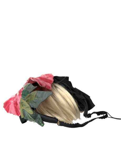 Dolce & Gabbana Black Viscose White Hair Parrucchiera Headband Diadem - Hilstor