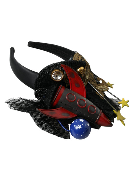 Dolce & Gabbana Multicolor Missile Rocket Crystal Stars Headband Diadem - Hilstor
