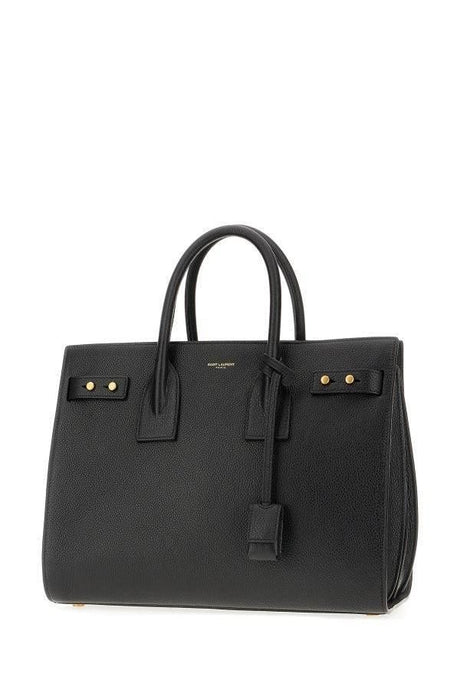 Saint Laurent Black Calf Leather Sac De Jour Handbag - Hilstor
