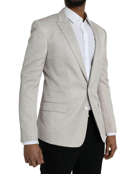 Dolce & Gabbana Beige MARTINI Single Breasted Coat Blazer - Hilstor