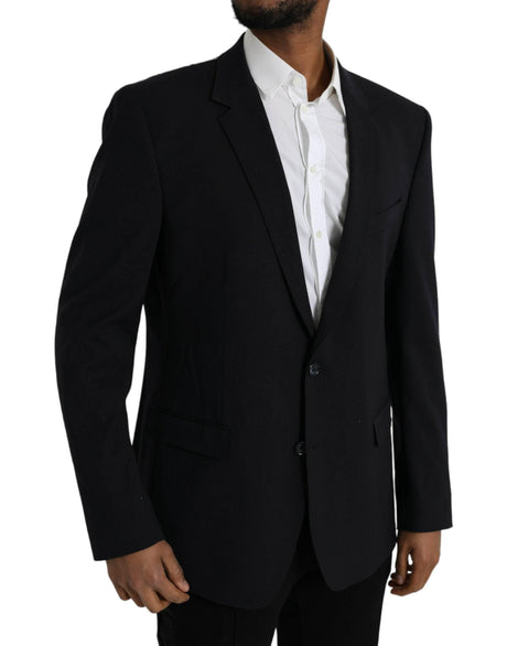 Dolce & Gabbana Black MARTINI Single Breasted Coat Blazer - Hilstor