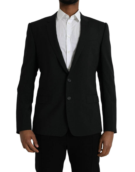 Dolce & Gabbana Blue GOLD Notch Single Breasted Coat Blazer - Hilstor