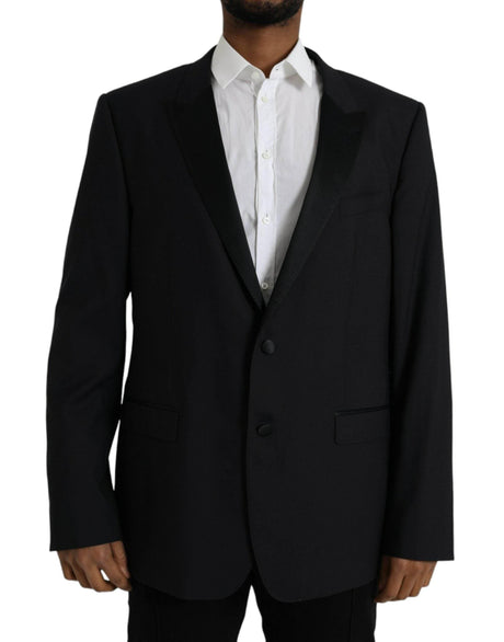 Dolce & Gabbana Blue MARTINI Single Breasted Coat Blazer - Hilstor