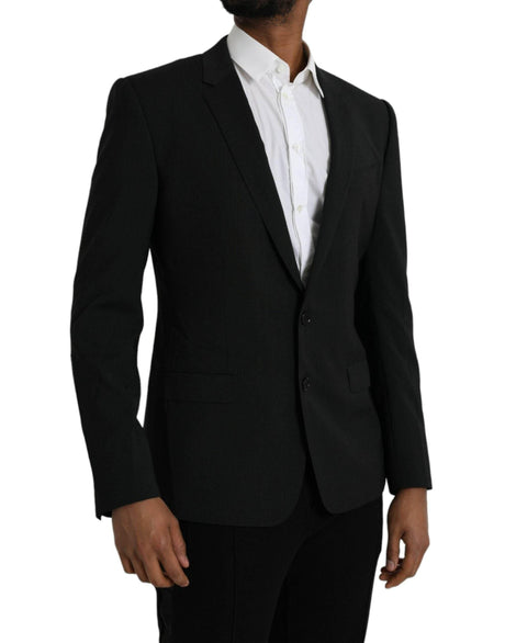 Dolce & Gabbana Blue MARTINI Shawl Single Breasted Blazer - Hilstor