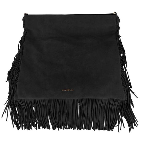 Baldinini Trend Black Calfskin Women Crossbody Bag - Hilstor