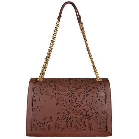 Baldinini Trend Brown Calfskin Women Crossbody Bag - Hilstor