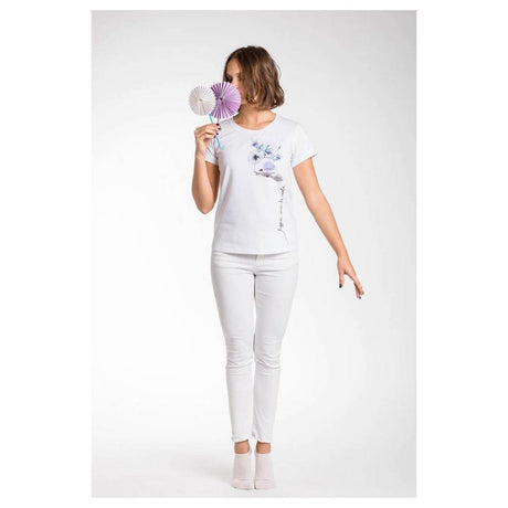 A.Tratti White Viscose Women T-Shirt - Hilstor