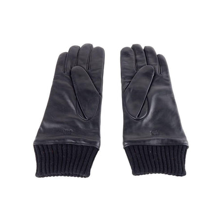 Cavalli Class Black Lambskin Men Glove - Hilstor