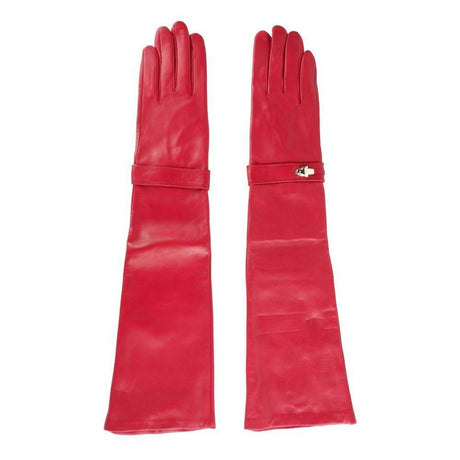 Cavalli Class Red Lambskin Women Glove - Hilstor