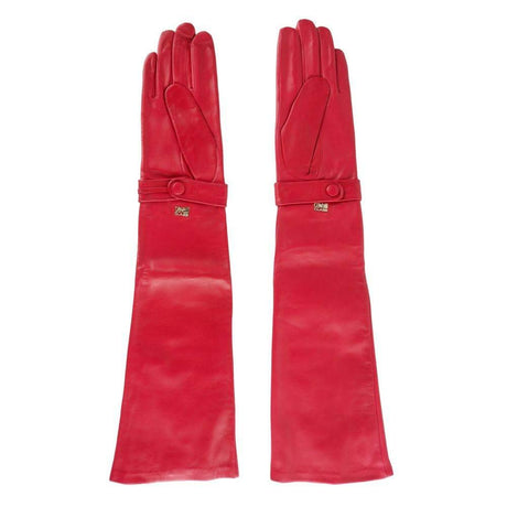 Cavalli Class Red Lambskin Women Glove - Hilstor