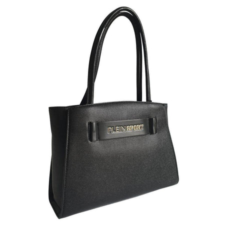 Plein Sport Sleek Black Three-Compartment Tote Bag - Hilstor