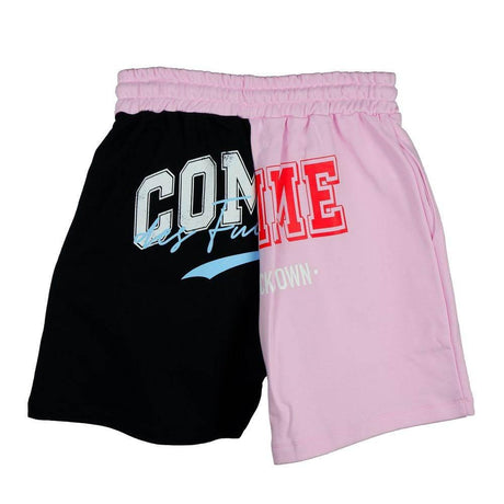 Comme Des Fuckdown Chic Two-Tone Graphic Shorts - Hilstor