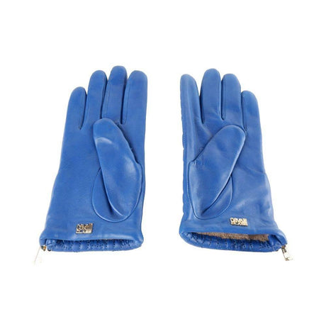 Cavalli Class Blue Lambskin Women Glove - Hilstor