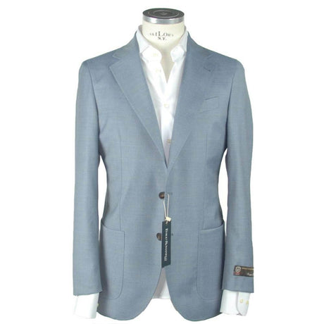 Emilio Romanelli Blue Wool Men's Blazer - Hilstor