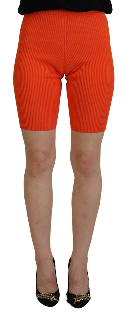 Dsquared² Orange Viscose Mid Waist Slim Fit Bermuda Shorts - Hilstor