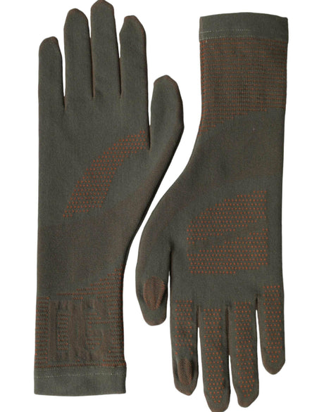 Dolce & Gabbana Brown Cotton Stretch Wrist Length Gloves - Hilstor