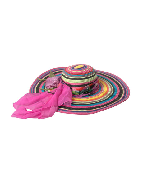 Dolce & Gabbana Multicolor Fantasy Wide Brim Floppy Hat - Hilstor