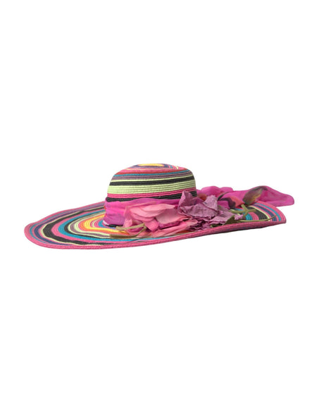 Dolce & Gabbana Multicolor Fantasy Wide Brim Floppy Hat - Hilstor