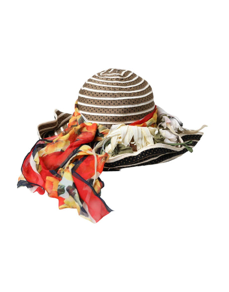 Dolce & Gabbana Multicolor Fantasy Wide Brim Floppy Hat - Hilstor